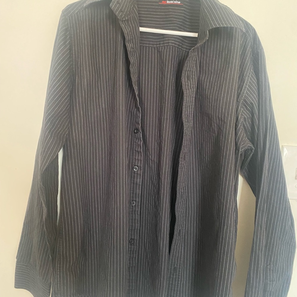 Men's Black Striped Shirt